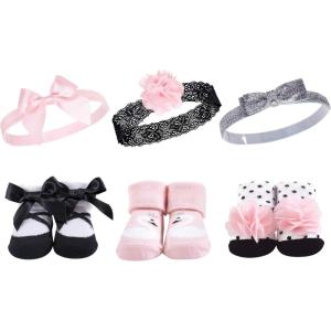imageHudson Baby Girls Headband and Socks GiftsetSwan 6pack