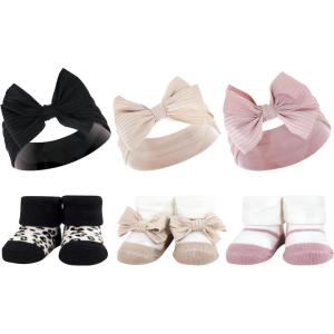 imageHudson Baby Girls Headband and Socks GiftsetTaupe Pink