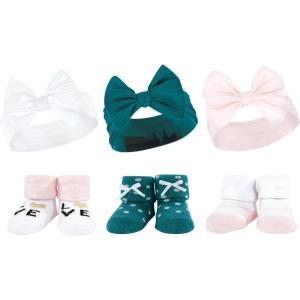 imageHudson Baby Girls Headband and Socks GiftsetTeal Pink