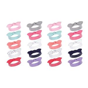 imageHudson Baby Infant Girl Cotton and Synthetic Headbands Bright Colors 20Piece 024 MonthsBright Colors 20piece