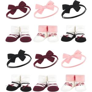 imageHudson Baby Unisex Baby Long Sleeve Plush Faux Fur Sleeping Bag Wearable BlanketBurgundy Black