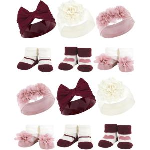 imageHudson Baby Unisex Baby Long Sleeve Plush Faux Fur Sleeping Bag Wearable BlanketBurgundy Blush