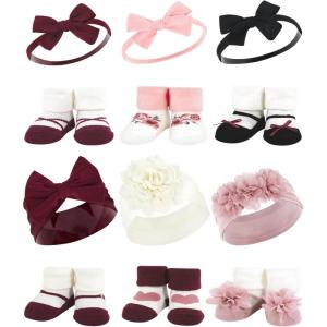 imageHudson Baby Unisex Baby Long Sleeve Plush Faux Fur Sleeping Bag Wearable BlanketBurgundy Blush Burgundy Black