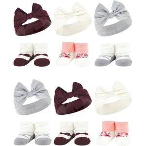 imageHudson Baby Unisex Baby Long Sleeve Plush Faux Fur Sleeping Bag Wearable BlanketBurgundy Gray