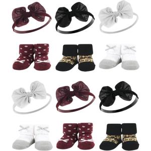 imageHudson Baby Unisex Baby Long Sleeve Plush Faux Fur Sleeping Bag Wearable BlanketBurgundy Leopard