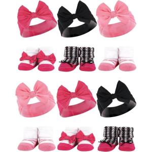 imageHudson Baby Unisex Baby Long Sleeve Plush Faux Fur Sleeping Bag Wearable BlanketPink Black
