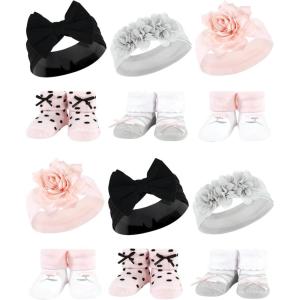 imageHudson Baby Unisex Baby Long Sleeve Plush Faux Fur Sleeping Bag Wearable BlanketPink Black Gray