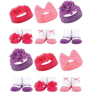 imageHudson Baby Unisex Baby Long Sleeve Plush Faux Fur Sleeping Bag Wearable BlanketPink Purple