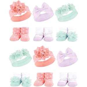 imageHudson Baby Unisex Baby Long Sleeve Plush Faux Fur Sleeping Bag Wearable BlanketPink Purple Mint