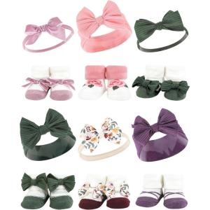 imageHudson Baby Unisex Baby Long Sleeve Plush Faux Fur Sleeping Bag Wearable BlanketPurple Green Fall Botanical