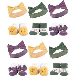 imageHudson Baby Unisex Baby Long Sleeve Plush Faux Fur Sleeping Bag Wearable BlanketPurple Green Yellow