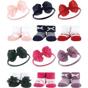 imageHudson Baby Unisex Baby Long Sleeve Plush Faux Fur Sleeping Bag Wearable BlanketRed Navy Bows Green Purple