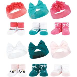 imageHudson Baby Unisex Baby Long Sleeve Plush Faux Fur Sleeping Bag Wearable BlanketTeal Coral Teal Pink