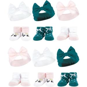 imageHudson Baby Unisex Baby Long Sleeve Plush Faux Fur Sleeping Bag Wearable BlanketTeal Pink