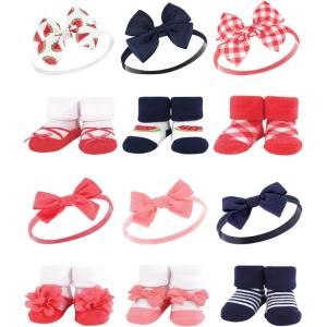imageHudson Baby Unisex Baby Long Sleeve Plush Faux Fur Sleeping Bag Wearable BlanketWatermelon Navy Coral