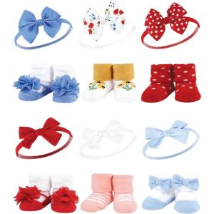 imageHudson Baby Unisex Baby Long Sleeve Plush Faux Fur Sleeping Bag Wearable BlanketWildflower Red Blue