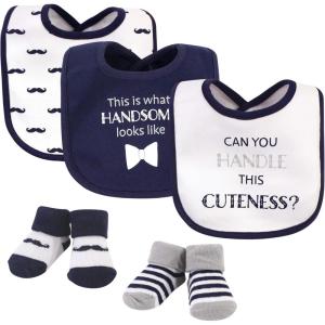 imageHudson Baby Unisex BabyCotton Bib and Sock SetHandle This Cuteness