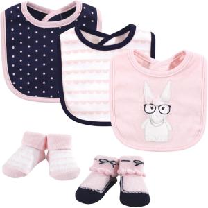 imageHudson Baby Unisex BabyCotton Bib and Sock SetHip Bunny