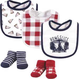 imageHudson Baby Unisex BabyCotton Bib and Sock SetHomeslice