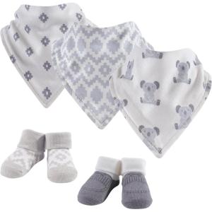 imageHudson Baby Unisex BabyCotton Bib and Sock SetKoala