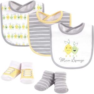 imageHudson Baby Unisex BabyCotton Bib and Sock SetMain Squeeze