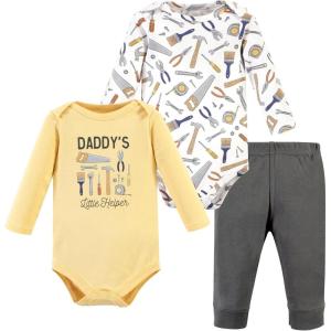 imageHudson Baby Unisex Cotton Bodysuit and Pant SetConstruction Work