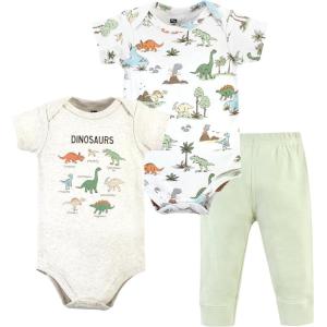 imageHudson Baby Unisex Cotton Bodysuit and Pant SetDinosaur Adventures Shortsleeve