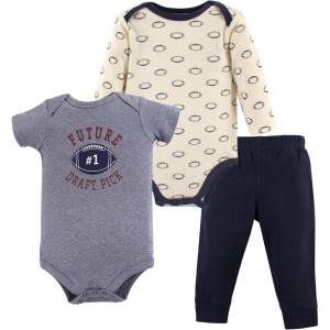 imageHudson Baby Unisex Cotton Bodysuit and Pant SetFootball