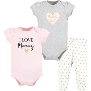imageHudson Baby Unisex Cotton Bodysuit and Pant SetGirl Mommy