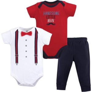 imageHudson Baby Unisex Cotton Bodysuit and Pant SetHandsome Little Man