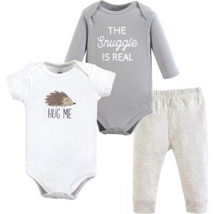 imageHudson Baby Unisex Cotton Bodysuit and Pant SetHedgehog