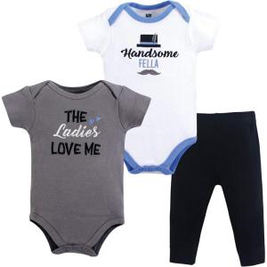 imageHudson Baby Unisex Cotton Bodysuit and Pant SetLadies Love Me