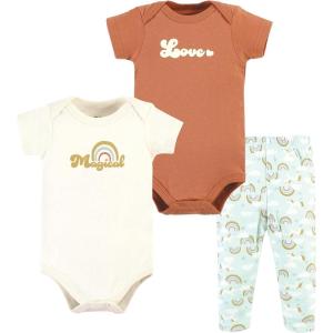 imageHudson Baby Unisex Cotton Bodysuit and Pant SetMagical Rainbow Short Sleeve