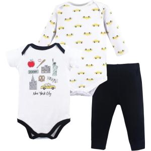imageHudson Baby Unisex Cotton Bodysuit and Pant SetNyc