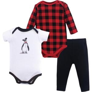 imageHudson Baby Unisex Cotton Bodysuit and Pant SetPenguin
