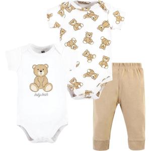imageHudson Baby Unisex Cotton Bodysuit and Pant SetTeddy Bears Short Sleeve