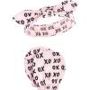 imageHudson Baby Baby Girls Cotton Headband and Scratch Mitten SetBlack Xoxo