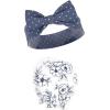 imageHudson Baby Baby Girls Cotton Headband and Scratch Mitten SetBlue Toile