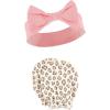 imageHudson Baby Baby Girls Cotton Headband and Scratch Mitten SetBlush Rose Leopard