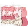 imageHudson Baby Baby Girls Cotton Headband and Scratch Mitten SetBlush Rose Leopard