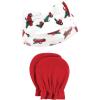 imageHudson Baby Baby Girls Cotton Headband and Scratch Mitten SetChristmas Tree Truck