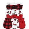 imageHudson Baby Baby Girls Cotton Headband and Scratch Mitten SetChristmas Tree Truck
