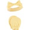 imageHudson Baby Baby Girls Cotton Headband and Scratch Mitten SetFall Botanical