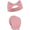 imageHudson Baby Baby Girls Cotton Headband and Scratch Mitten SetFall Botanical
