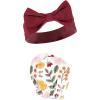 imageHudson Baby Baby Girls Cotton Headband and Scratch Mitten SetFall Botanical