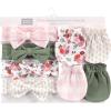 imageHudson Baby Baby Girls Cotton Headband and Scratch Mitten SetFall Floral