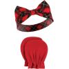 imageHudson Baby Baby Girls Cotton Headband and Scratch Mitten SetFancy Plaid Snowflake
