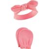 imageHudson Baby Baby Girls Cotton Headband and Scratch Mitten SetFeathers