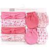 imageHudson Baby Baby Girls Cotton Headband and Scratch Mitten SetFlamingo