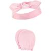 imageHudson Baby Baby Girls Cotton Headband and Scratch Mitten SetGray Feather